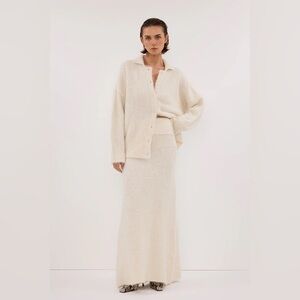 NWT dissh ivory Salma angora skirt - size s
